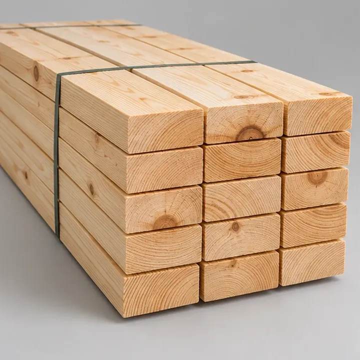 Madera aserrada de pino secada en horno